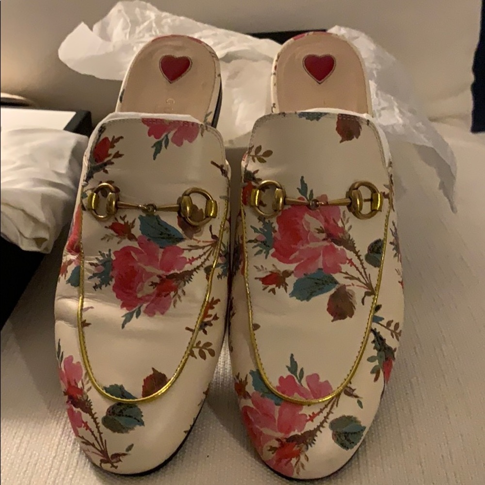 Gucci Princetown Mules Ivory Multi